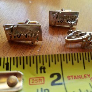 Vintage Goldtone Cufflinks and Tie pin "henry"
